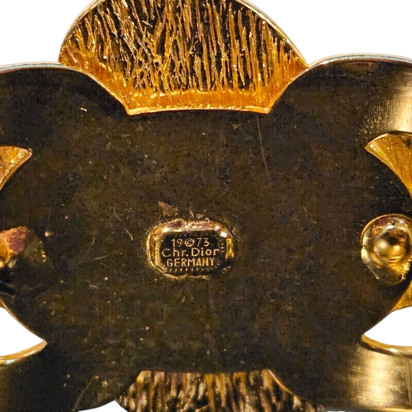 Vintage Dior Bracelet 1973 Christian Dior Floral Statement Cuff Bracelet Germany - Picture 9 of 16